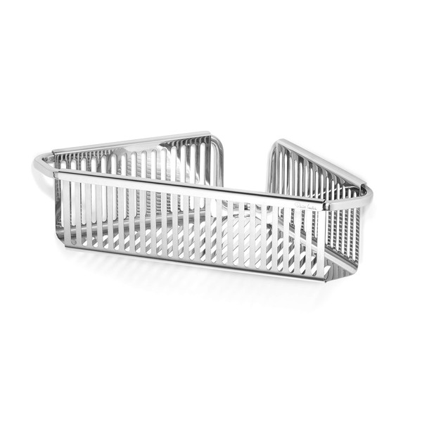 Robert Welch Burford Corner Shower Basket Single. Made from stainless steel. EASY CLEAN.