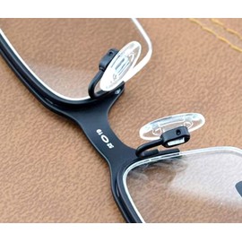 HeCheng Clear Rubber Silicon Clip On Type Nose Pads Pieces Buds for Glasses Sunglasses Frames Reading Eye Wear HNP003 (Clear - 1 Pair)