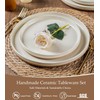 AmorArc Ceramic Dinnerware Set for 4 | Speckled Stoneware Plates