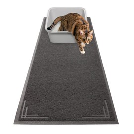 Long Litter Mat Runner 2'x6' - Trap Dirt, Mud and Cat Litter - Premium Waterproof PVC Mesh, Non Slip Rubber Runner for Pets, Entry, Mudroom, Garage, Laundry, RV, Camper - Litter Mat XL (Grey Modern)