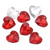 sourcing map 8Pcs Heart Rhinestones, 27mm Pointed Back Heart Glass