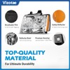 Vizotae Headlights Assembly Halogen W/Bulbs for 07-14 Chevy Tahoe Suburban