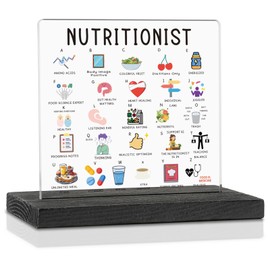 Colorful and Encouraging Gifts for Nutritionist, Inspiring Office Desk Sign for Dietitians, Mindful Eating Reminder for Healthcare Professionals, Wellness Accent Decor Sign Plaque VA75