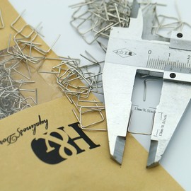 H&D HYALINE & DORA H&D 500Pcs Plated Silver Chandelier Lamp Metal Hanger Pins Crystal Prisms Beads Ball Connectors