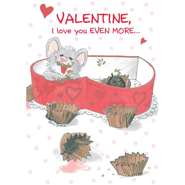 Suzy's Zoo Valentines Cards 4-Pack,"Love You More Than Chocolate" 10960