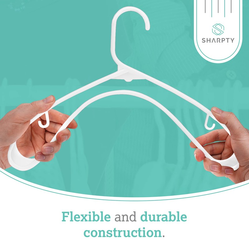 Sharpty Plastic Hangers Clothes Hangers for Clothing, Closet, Coats &