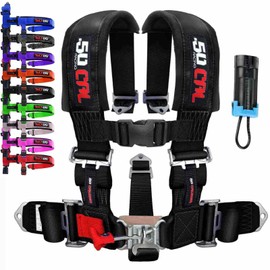 2 in Black 5 point harness for bucket seat with bypass for Can-am, 9 colors to choose from, racing harness 4 point X3 [6009 CB 5999C]