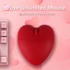 Wireless Bluetooth Heart Mouse (Red)
