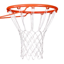 Basketball Net Outdoor, Upgrade Heavy Duty Basketball Net Replacement - Professional All-Weather Anti Whip, Fits Standard Indoor or Outdoor Standard Rim - 12 Loops (White)