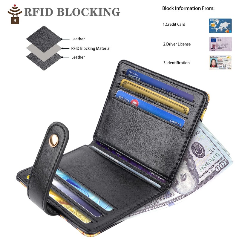 Simikol Small Wallets for Women Slim Minimalistfor Bifold Credit Card
