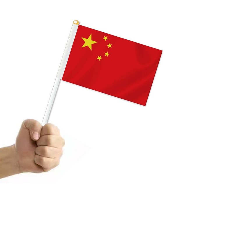 10 PCS China Handheld Small Flag, Chinese Hand held Mini