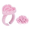 Pack of 100 Eyelash Glue Holders, Heart-Shaped Plastic Eyelash Glue