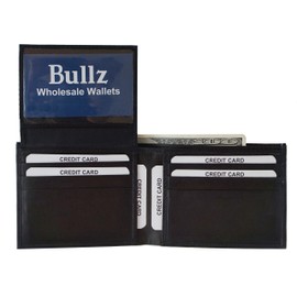 Bullz Genuine Soft Cow Leather Credit Card ID Holder Bifold Mens wallet