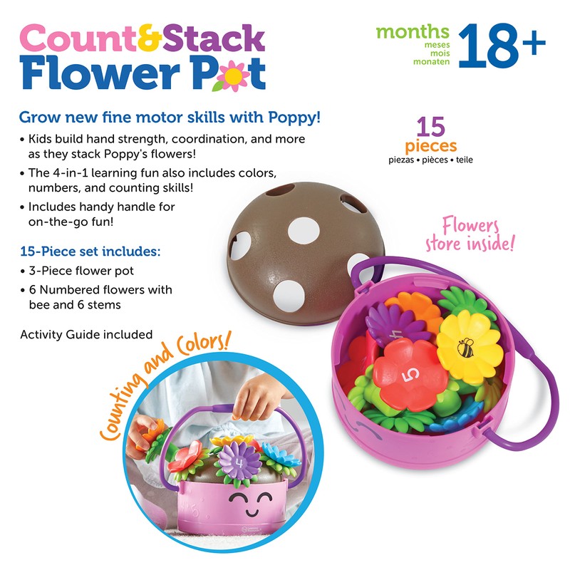 Learning Resources Poppy The Count & Stack Flower Pot -