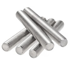 sourcing map 5Pcs M8 x 60mm Fully Threaded Rod 304 Stainless Steel Right Hand Threads
