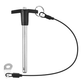 VXCICC T Handle Quick Release Pin 3/8 Inch Diameter,304 Stainless Steel Ball Locking Pin with Push Button Lanyard Usable Length 3.15"(9.5mm x 80mm)
