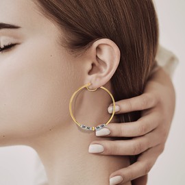 LeCalla 925 Sterling Silver Large Earrings Lightweight Antique Bali Hoops | Two Tone Oxidised Balinese Earrings for Women, Silver, No Gemstone