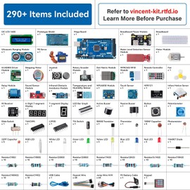 SunFounder Project The Most Complete Electrnoics Starter Kit Compatible with Arduino Mega R3 Nano, 73 Tutorials Included