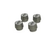 MINI Cooper Emblem Logo Silver Tire Valve Stem Caps Set