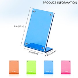 MaehSab 4 Pack Mini Acrylic Picture Frames 2x3 Desk Display Frame for 2.1x3.4 Instant Films, Wallet Size Photo Frame Holder for Polaroid Instax Mini and Similar 3-Inch Film