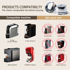 i Cafilas 2 Stainless Steel Coffee Capsule Pod Filters Tamper For KFee Verismo Tchibo ALDI