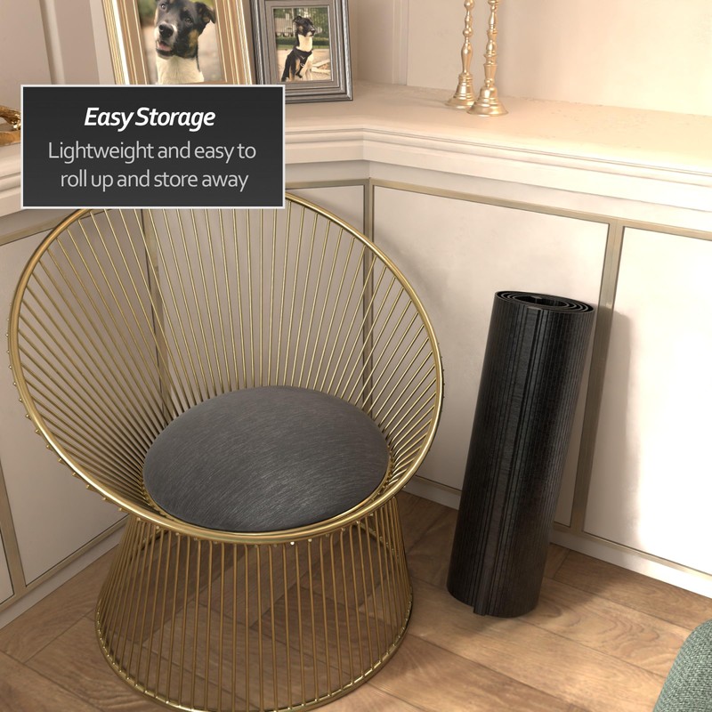 Red Lantern 2 ft. Short Bamboo Wave Screen - Black