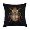 Japanese Beetle Egyptian Throw Pillow