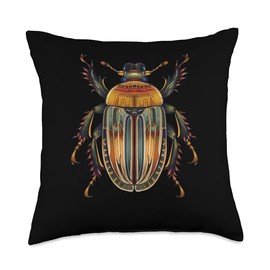 Japanese Beetle Egyptian Throw Pillow
