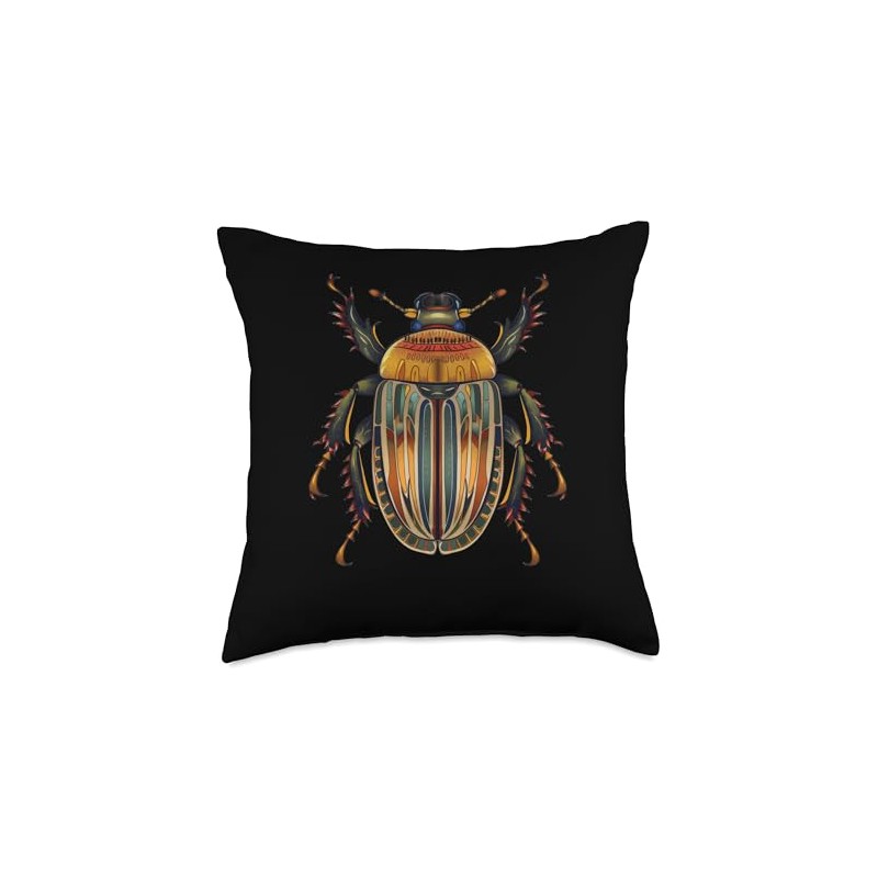 Japanese Beetle Egyptian Throw Pillow