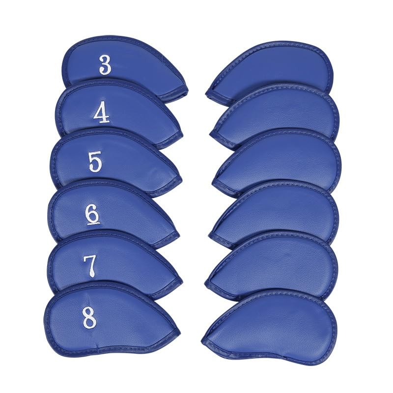 Golf Iron Head Cover Set of 12 Pieces, Thick Synthetic