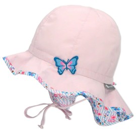 Sterntaler Girls' Sun Hat Blue Flower Hat, lilac