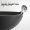 Oil thermometer with stainless steel probe, grill indicator for roasting,