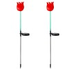 2pcs Solar Powered Windmill Garden Light Waterproof Tulip Landscape Stake