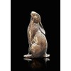 Butler & Peach Detailed Small Solid Bronze Hare Moongazing