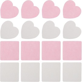 KALLORY 4 Cajas Toallitas para Pestañas Corazón y Cuadradas Almohadillas Desechables sin Pelusa para Remover Pegamento de Extensiones Suaves y Absorbentes Uso Profesional y Personal