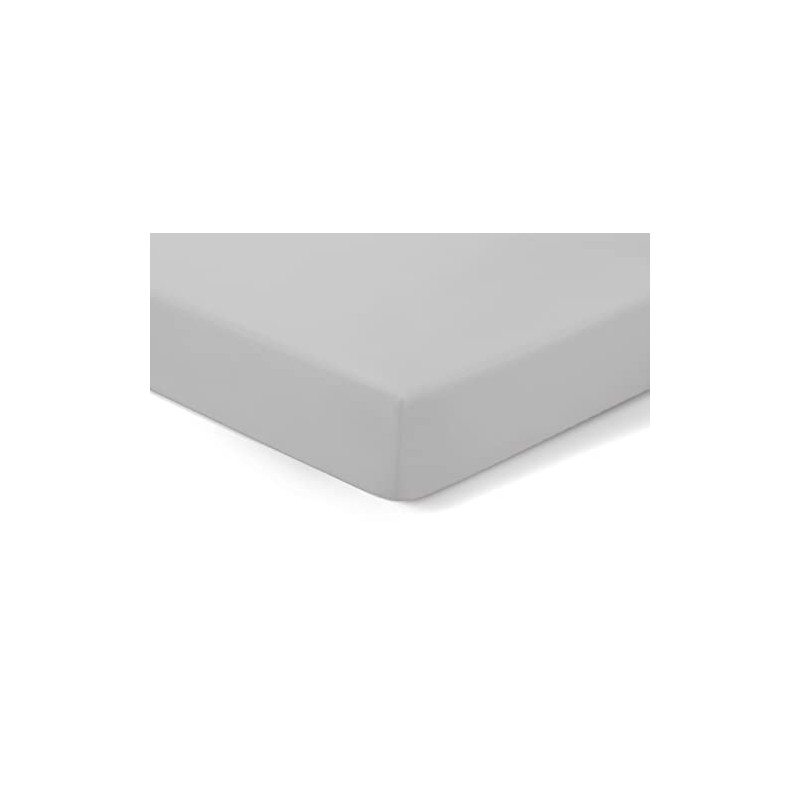 2 x AmigoZone Pollyotton Cot Bed Fitted Sheet (Silver Grey,