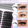 TOOCHUNAG 100D Thick Lash Clusters with 13-21mm Spikes Left&Right Individual