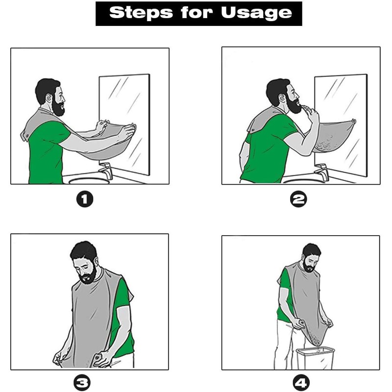 AEESRRU Bib for Beard Shaving, Beard Apron for Men, with