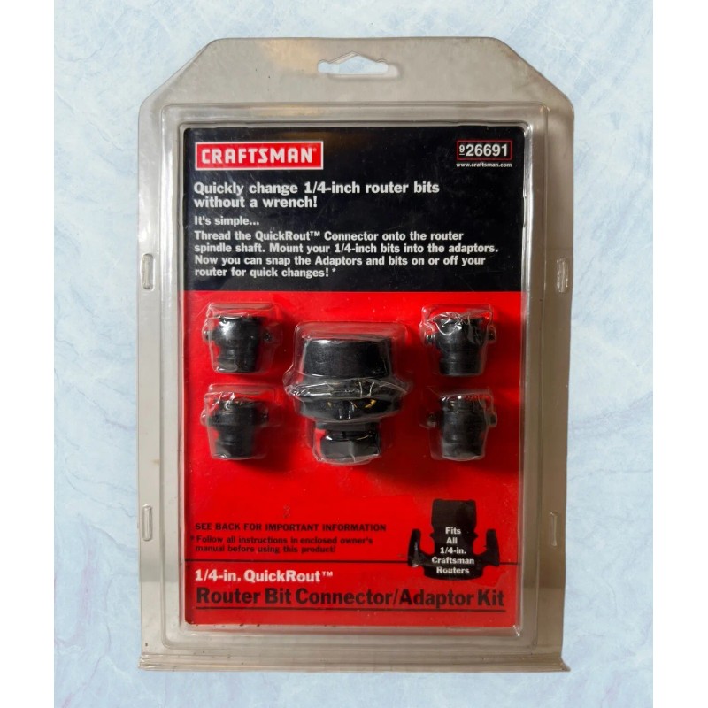 Craftsman New Craftsman Router Bit Connector Adaptor Kit 1/4 in.