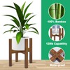 Rnined Adjustable Plant Stand Indoor,Bamboo Mid Century Modern Plants Stands,