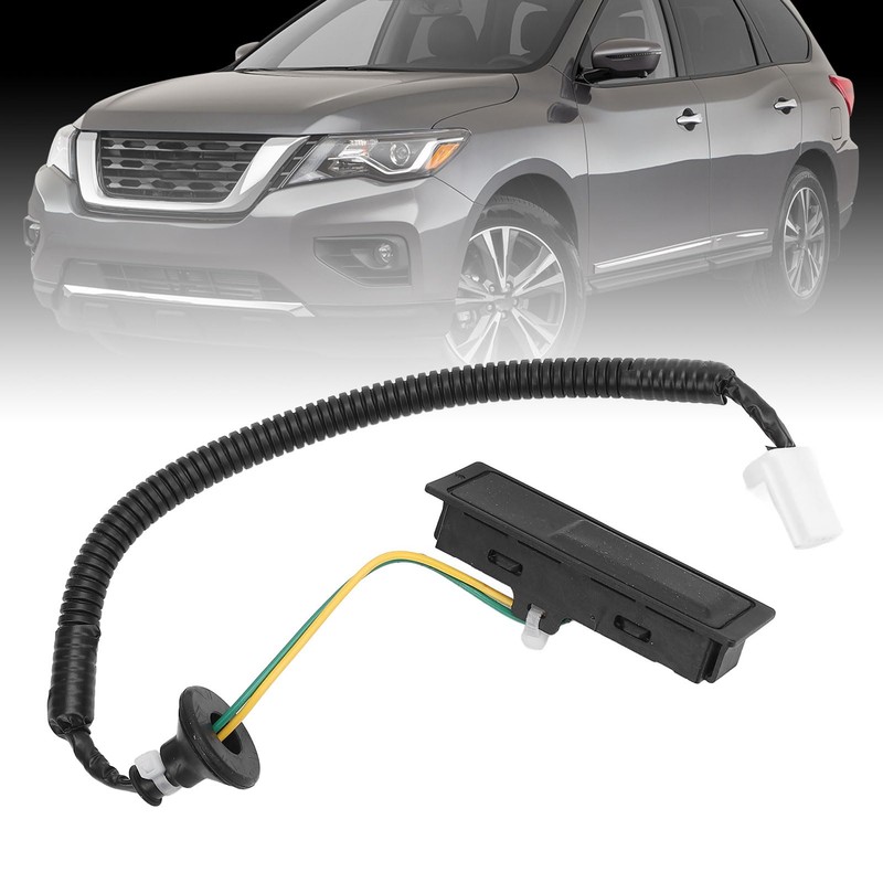 Jiawu Rear Liftgate Trunk Release Switch Button, Push-Button Actuator, Black,