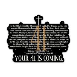 Your 41 is Coming Sticker Christian Faith Women Bible Sticker Religious Cross Jesus Waterproof Vinyl Stickers For Water Bottle Laptop Journal Tumbler Phone God Worship Scripture Decals For Women Girls