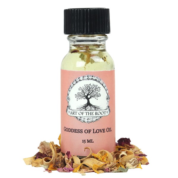Goddess of Love Oil by Art of the Root | Handmade with Herbs & Essential Oils | Metaphysical, Wiccan, Conjure, Pagan & Magick Intentions | Love, Attraction, Seduction & Romance Rituals