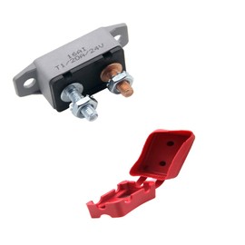 ZOOKOTO 12-24V 20 Amp ATV Resettable Circuit Breaker Fuse holder with Plastic Cover 20A