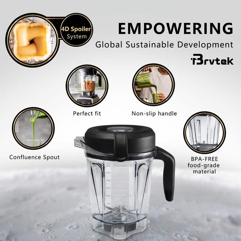 For Blender Pitcher,64oz Low-Profile for replacement pitcher fit for 5000