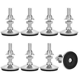 Cozywind Furniture Levelers Adjustable Leveling Feet M10 x 50mm x Ø50 Heavy Duty Furniture Legs Leveler 8 Pieces Furniture Levelling Legs for Table, Chair, Sofa