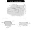 XSlive 5 Pieces Velvet High Stretch Sofa Covers for 2