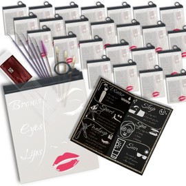 Ink Permanent El kit de cuidado posterior de PMU y Microblading paquete de 25 incluye 125 aplicadores de micropincel, 75 pinceles para labios, 25 pinceles para máscara de pestañas, 25 tarjetas de i