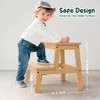 BEKVEM Bamboo 2 Step Stool for Kids & Adults, Wooden