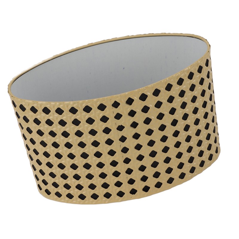 Lampshade Oval Shaped Hollow Metal Carved Compatible E27 E14 Caliber